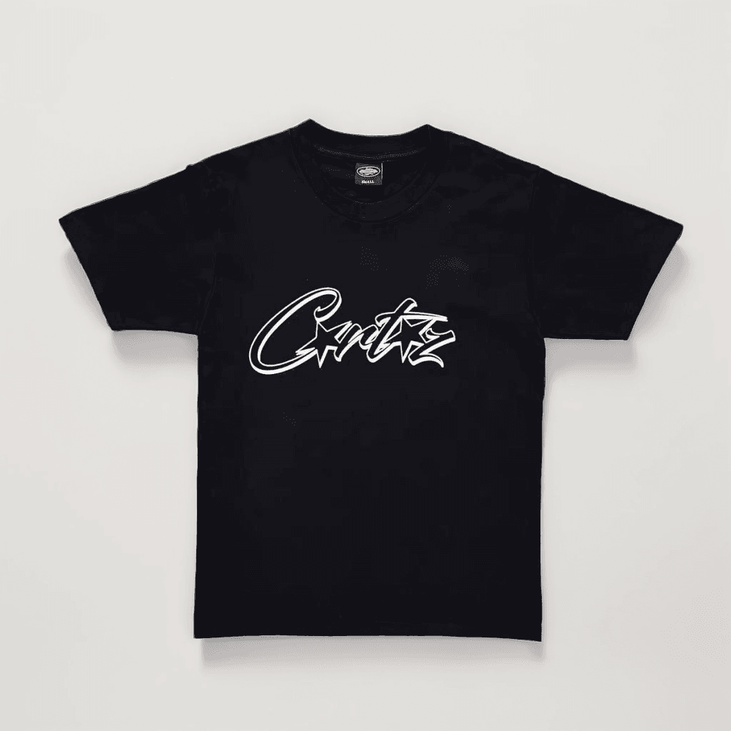 Corteiz Graphic Tee CRTZ Script Logo — 黑(白)