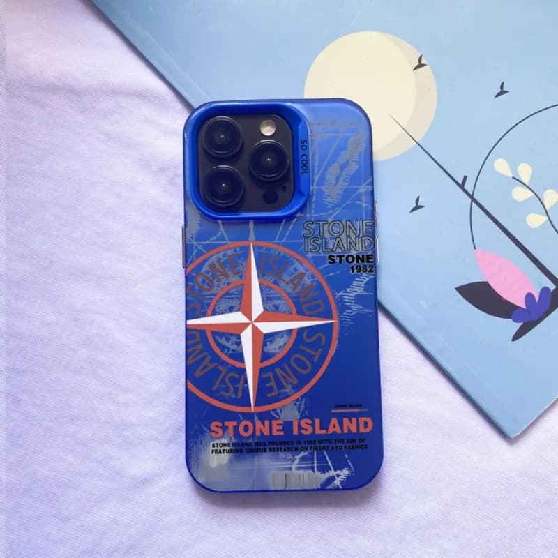 Stone Island Phone Case Compass Logo Print