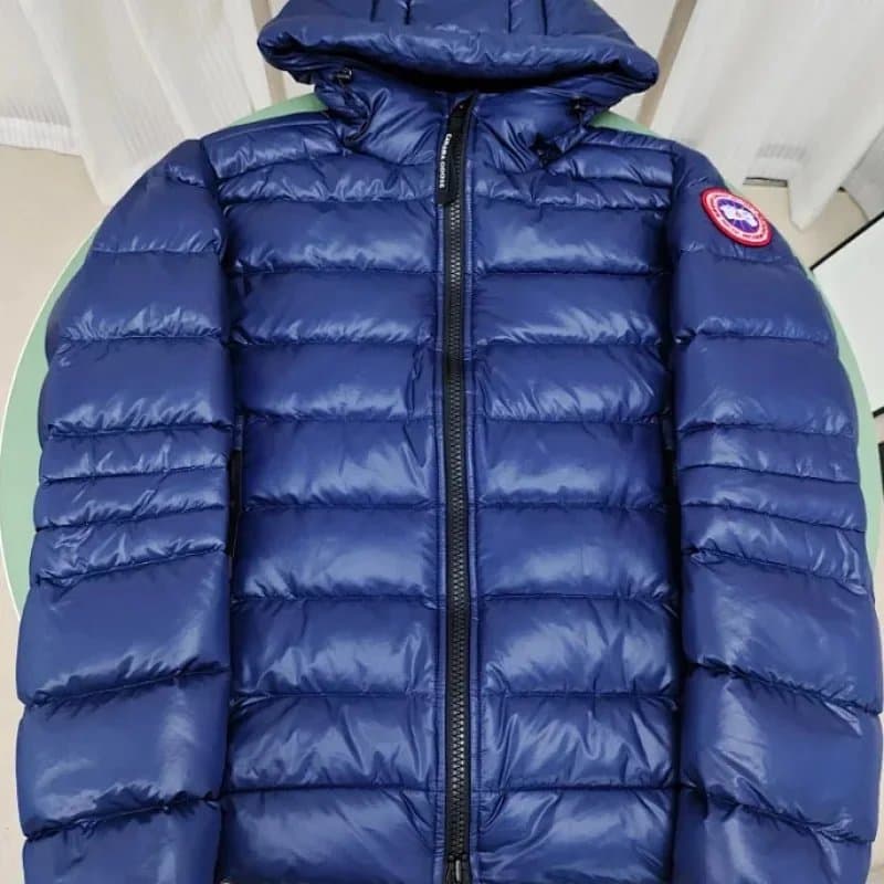 Moncler Quilted Vest Jacket Ribbed Sleeve — Canada goose最高品质<90%白绒蓝色-红色袖标
