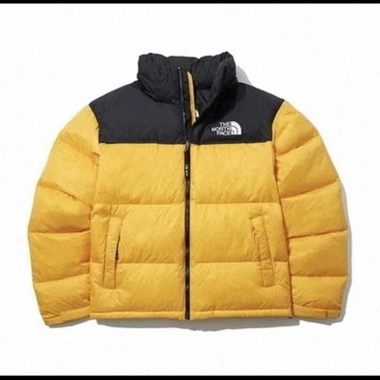 The North Face Puffer Jacket Rainbow Block — 黄色