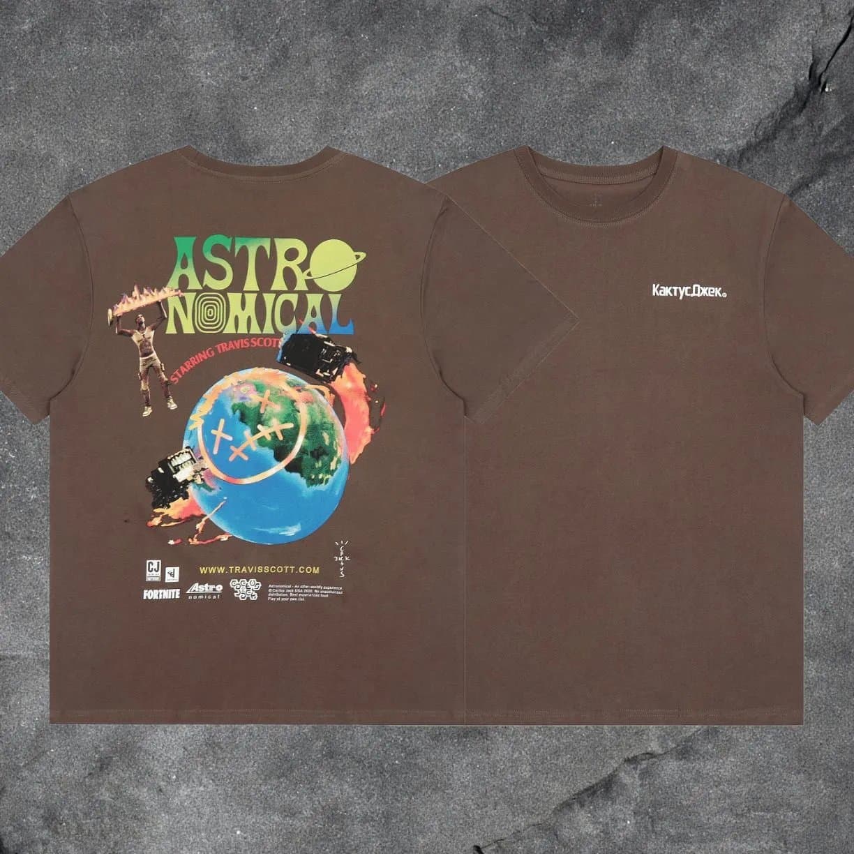 Travis Scott × Off-White T-Shirt Highest — 咖啡色地球 L3164
