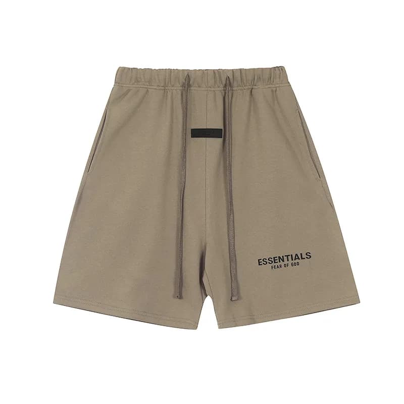 Fear of God Essentials T-Shirt & Shorts Set Essentials Logo — 2527短裤卡其