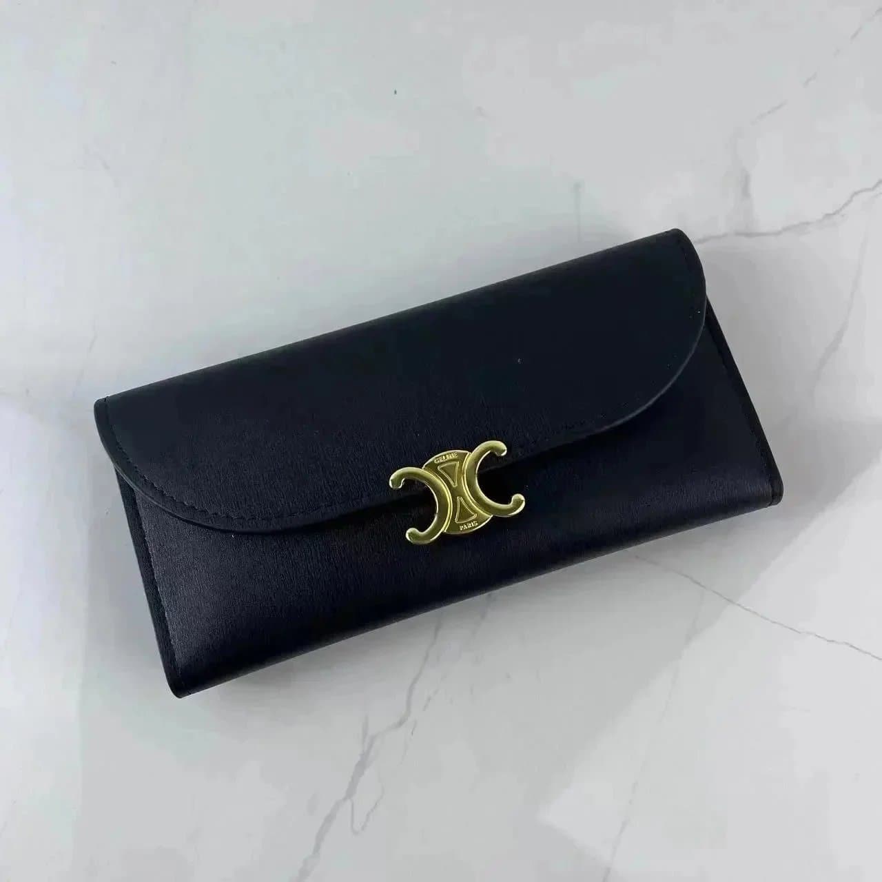 Celine Luggage Wallet Gold Hardware