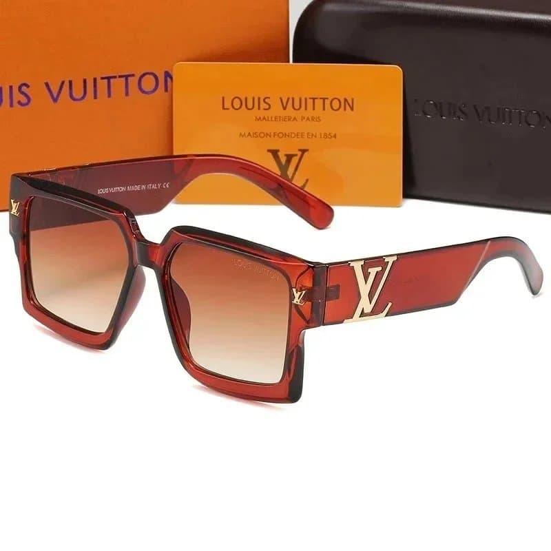 Louis Vuitton Square Sunglasses LV Logo Detail — 2209-3