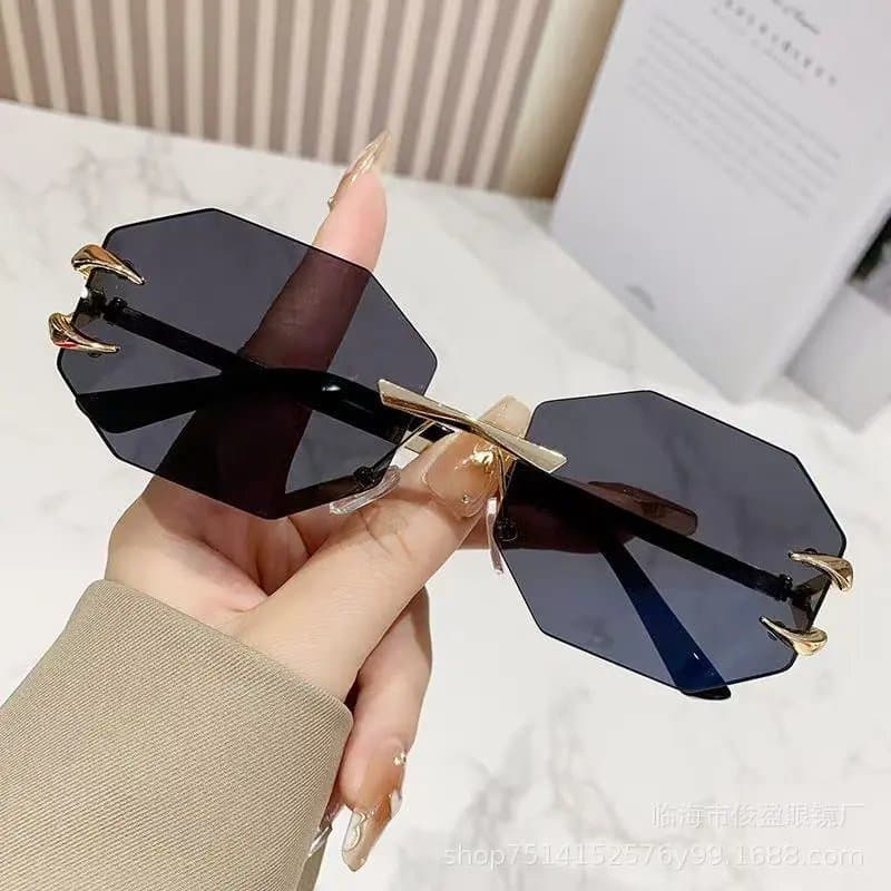 Gentle Monster Octagonal Sunglasses Gold Accents