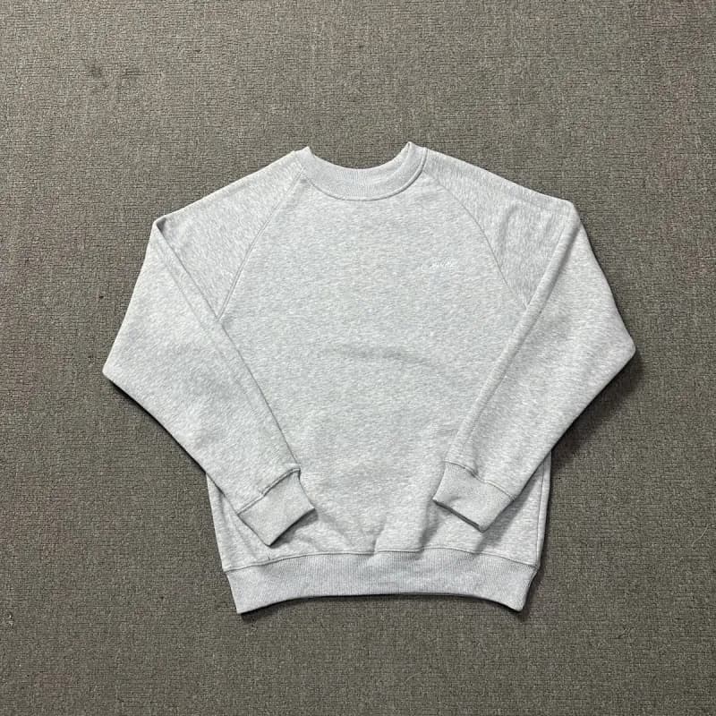Denim Jacket Washed Grey — 762 gray round neck