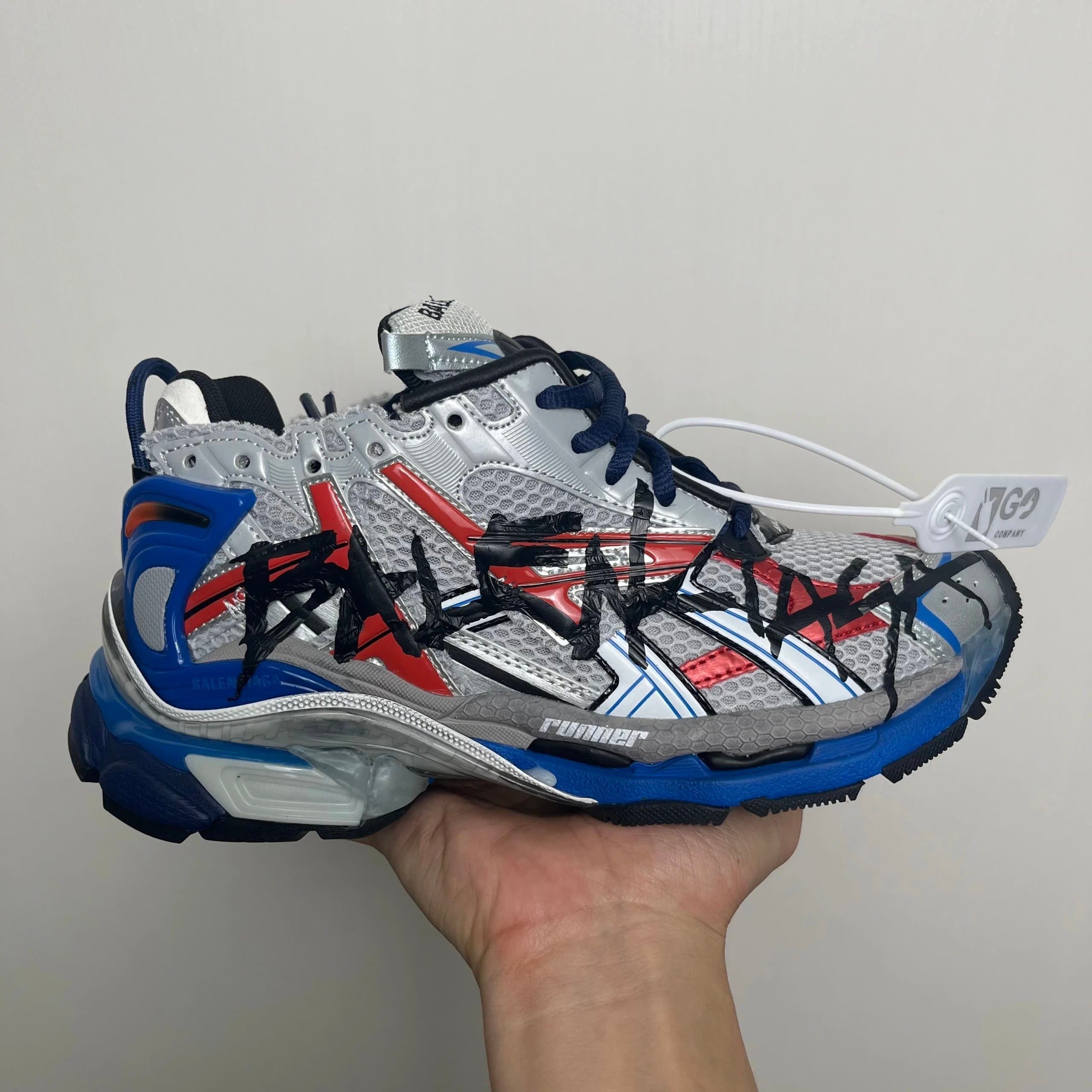 Balenciaga Speed Trainer Maroon Silver — 27