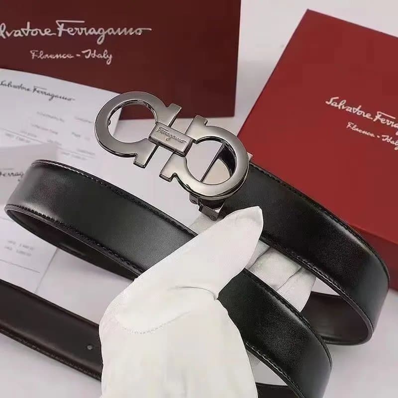 Ferragamo Gancini Belt Embossed Logo — 3