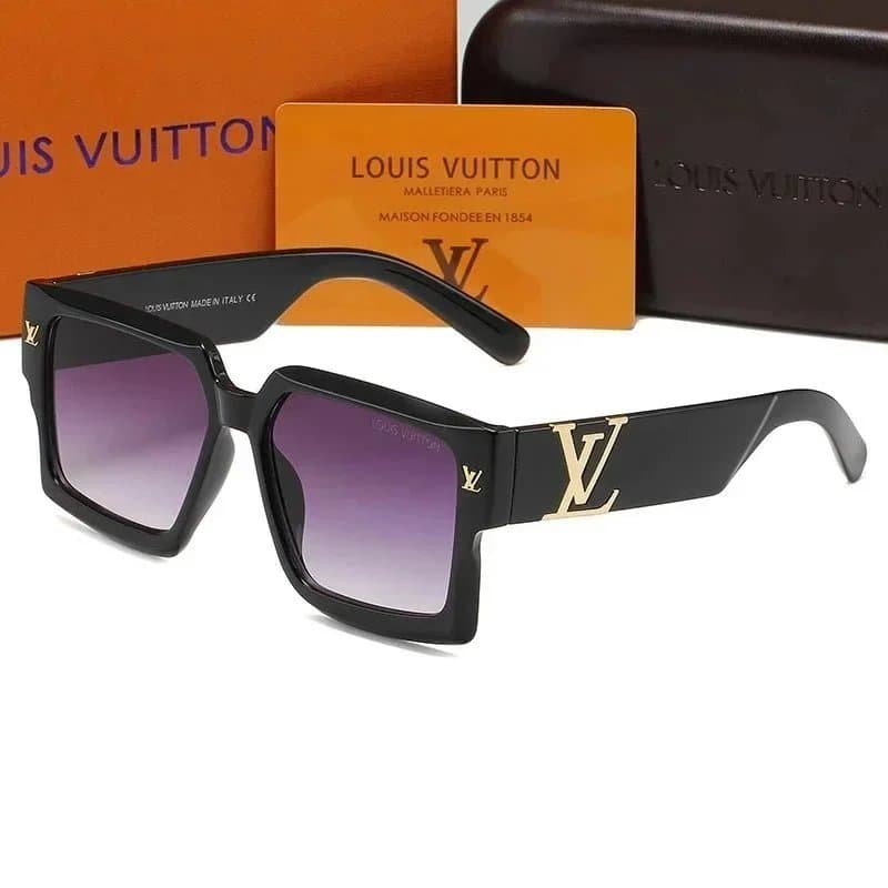 Louis Vuitton Square Sunglasses LV Logo Detail — 2209-2