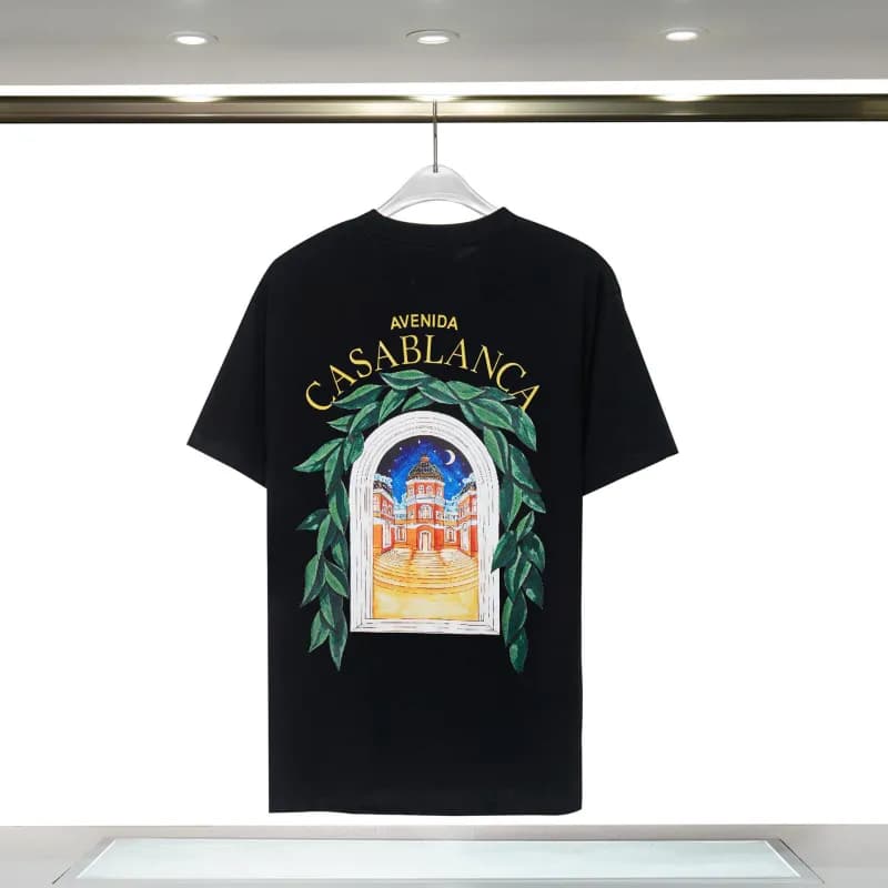 Casablanca Graphic Tee Tropical Volcano Print — 8095 black