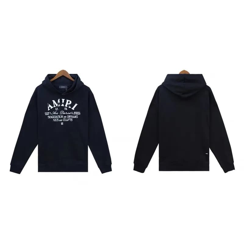 Amiri Hooded Sweatshirt Acid Wash — 5876黑色