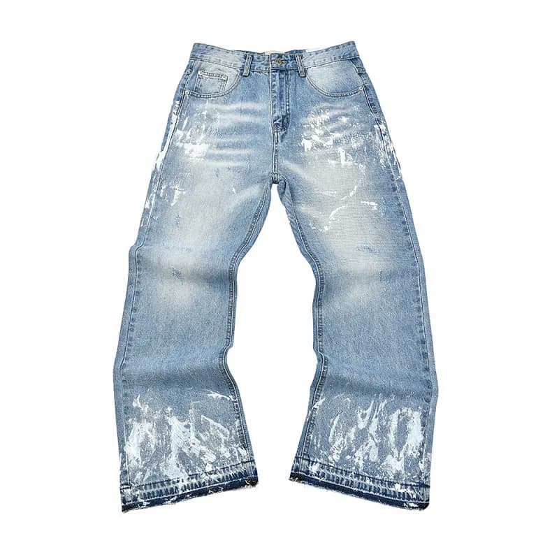 Levi's Straight-Leg Jeans Bleach-Splatter Wash