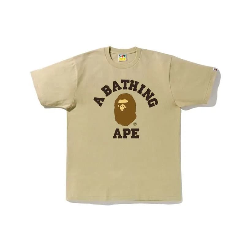 Short-Sleeve Tee Ice Cream BAPE Logo — 740杏色