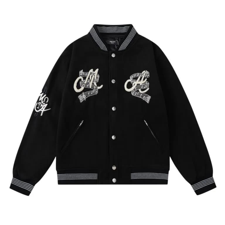 Amiri Fleece Jacket Bone Print — S147