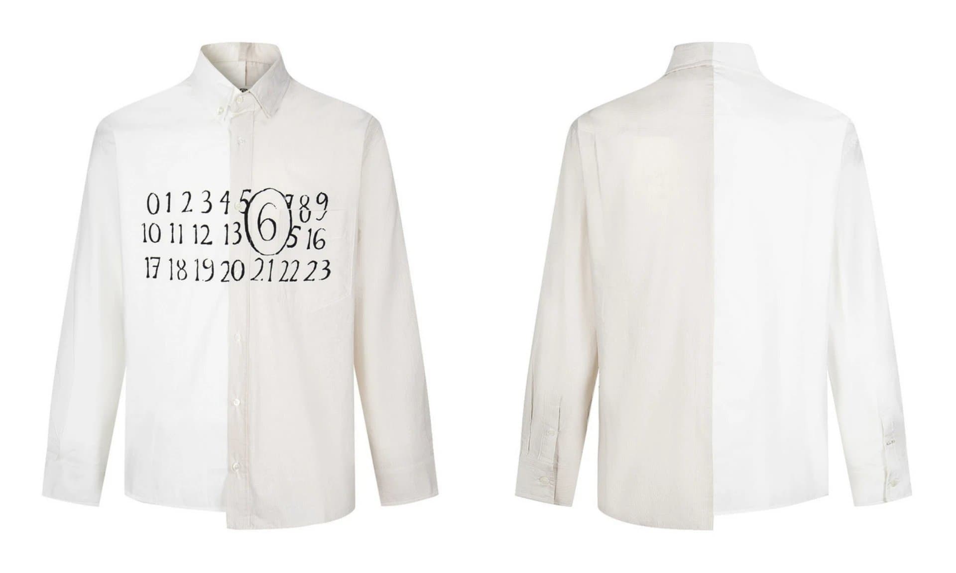 Maison Margiela Number Print Shirt Classic Number 6