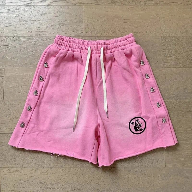 Sp5der Logo Shorts Flame Patch — 07