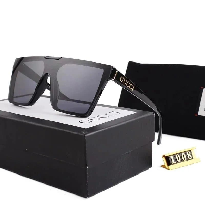 Gucci Shield Sunglasses Black Acetate