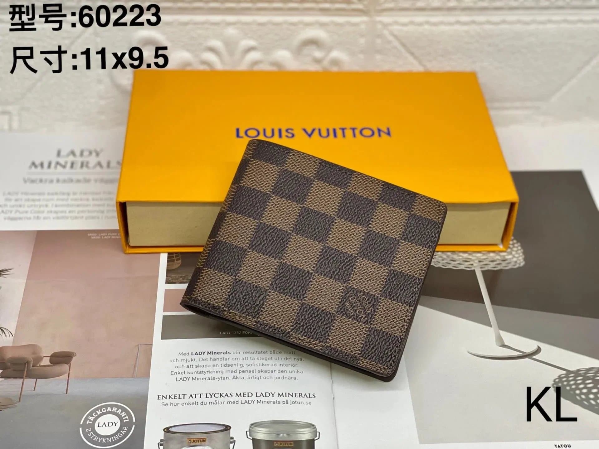 Louis Vuitton Damier Ebene Bifold Wallet Classic Checkered