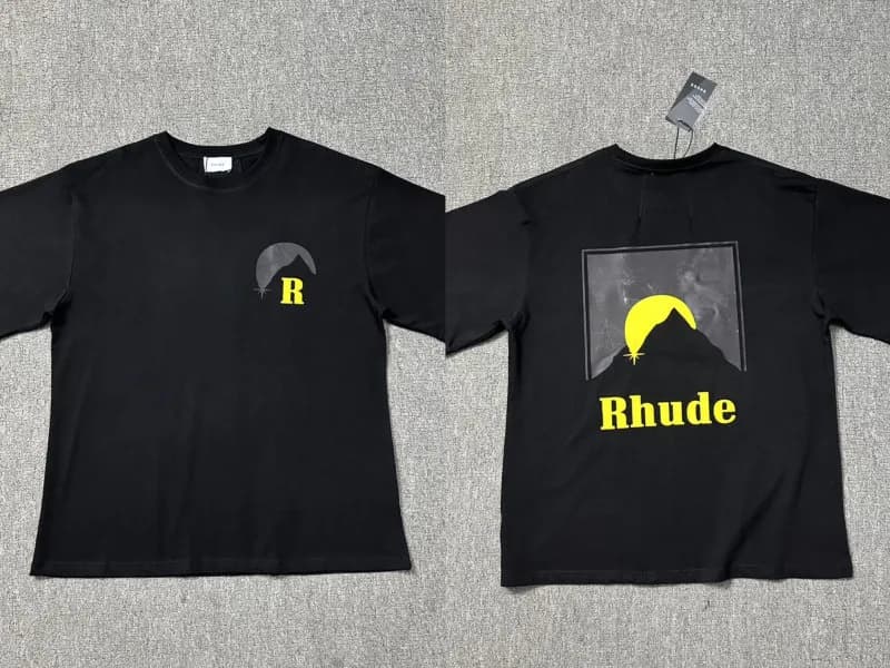 Rhude Script Logo Tee Signature Script — 深蓝色 如图所示96 黑色