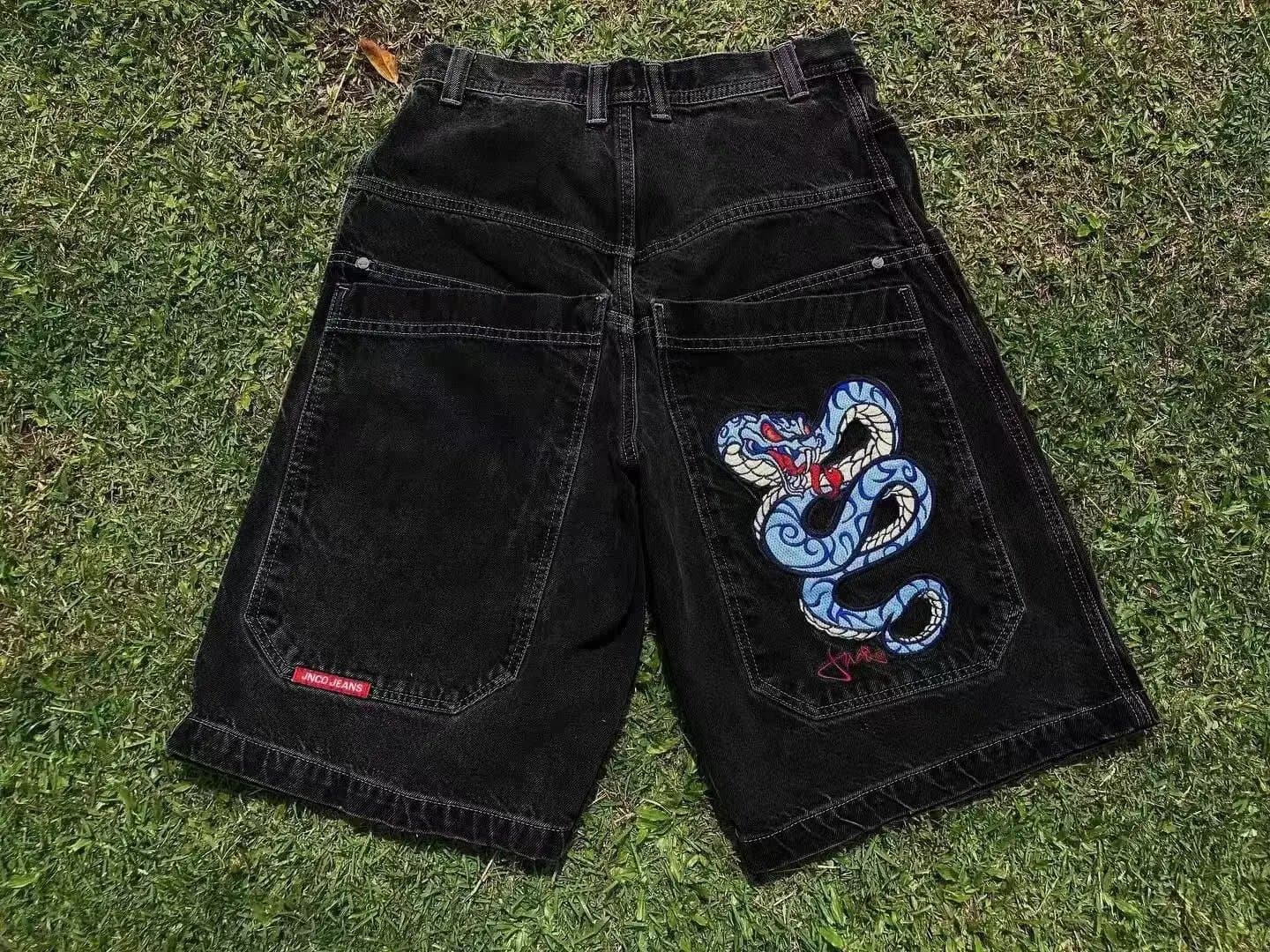 Supreme Low Rise Baggy Jeans Embroidered — 400