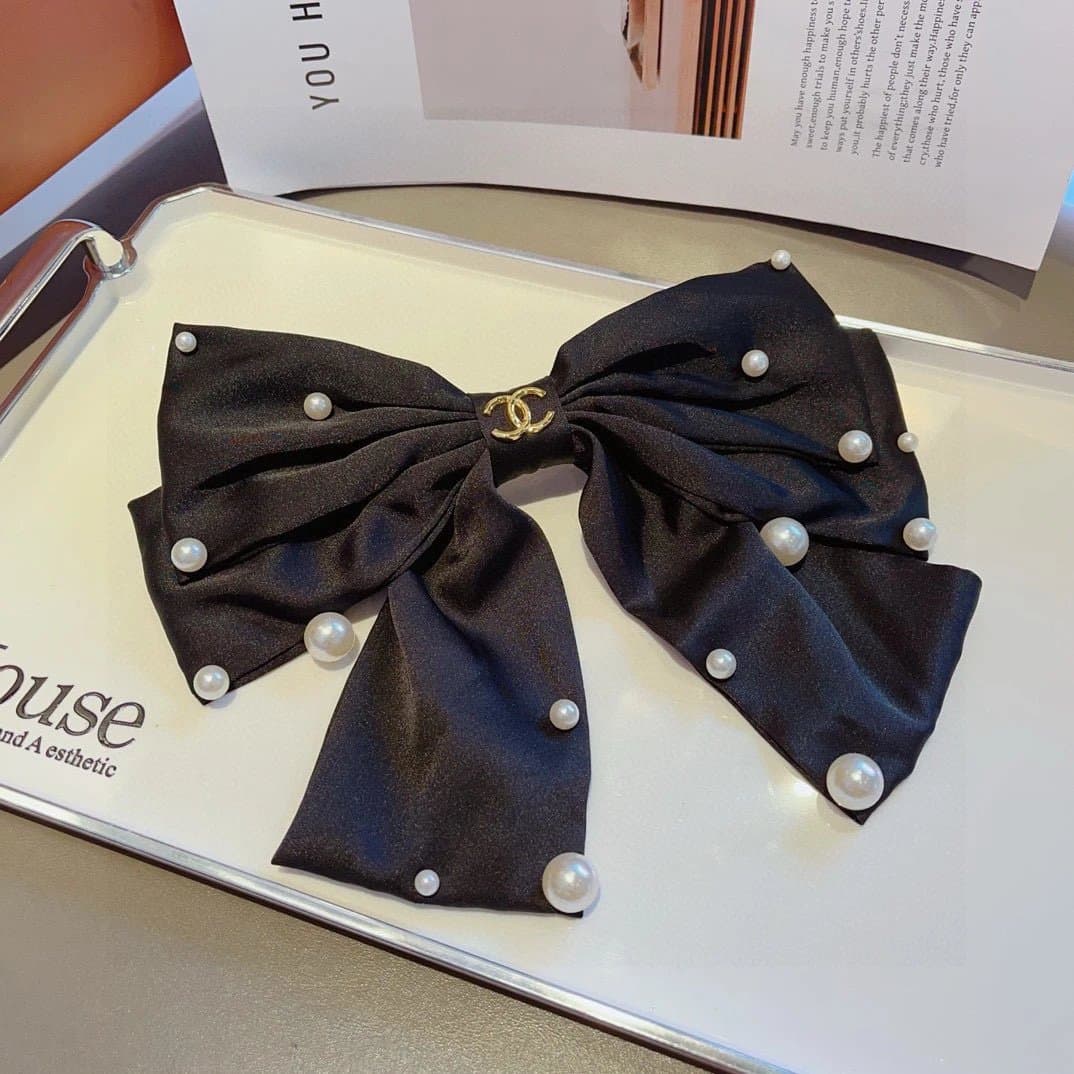 Chanel Bow Hair Clip Crystal-Embellished — 25