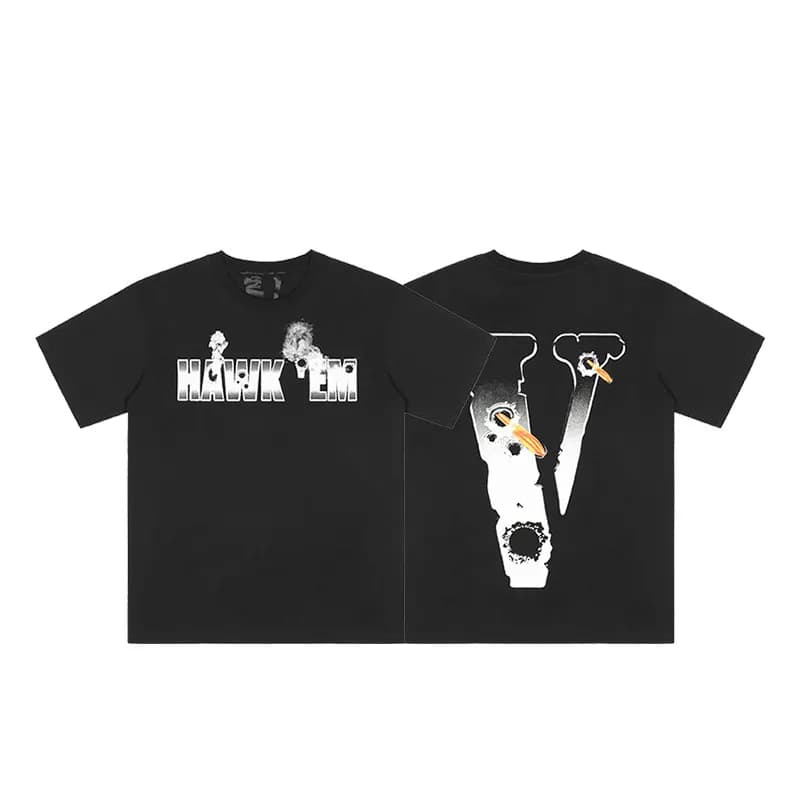 Off-White Graphic Tee Spray Paint V Logo — 6144黑色