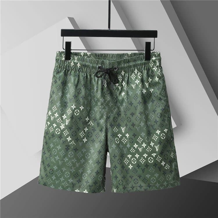 Balenciaga Printed Shorts Abstract Brushstroke — 3852军绿