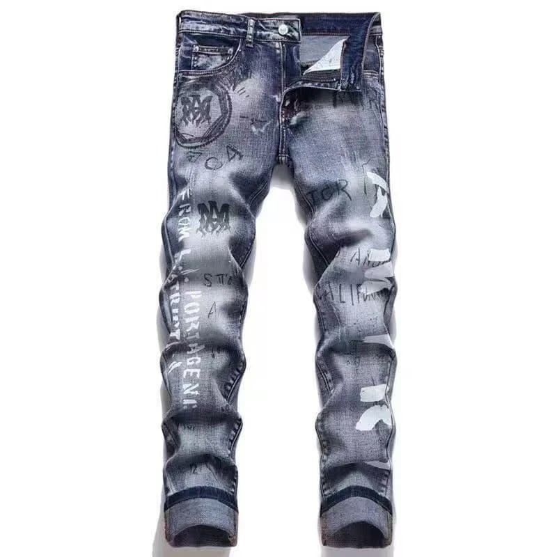 Chrome Hearts Cross Patch Jeans Leopard Cross Embroidery — 09