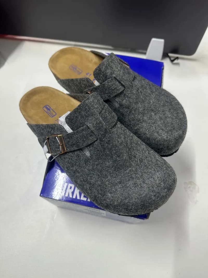 Birkenstock Boston Clog Regular Fit — Felt dark gray