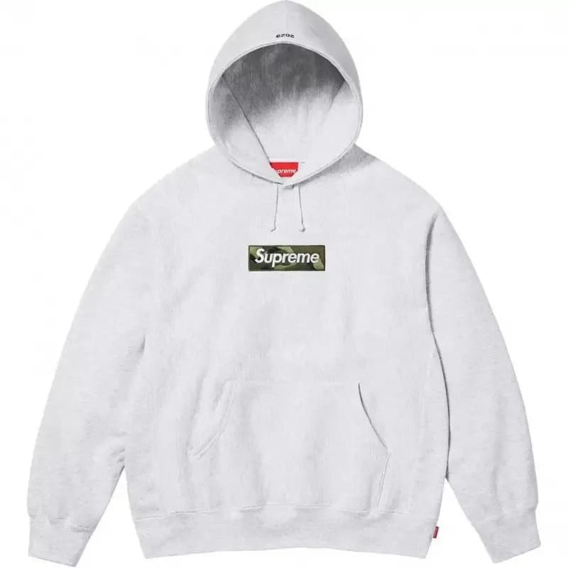 Supreme Box Logo Hooded Sweatshirt Black — 灰色