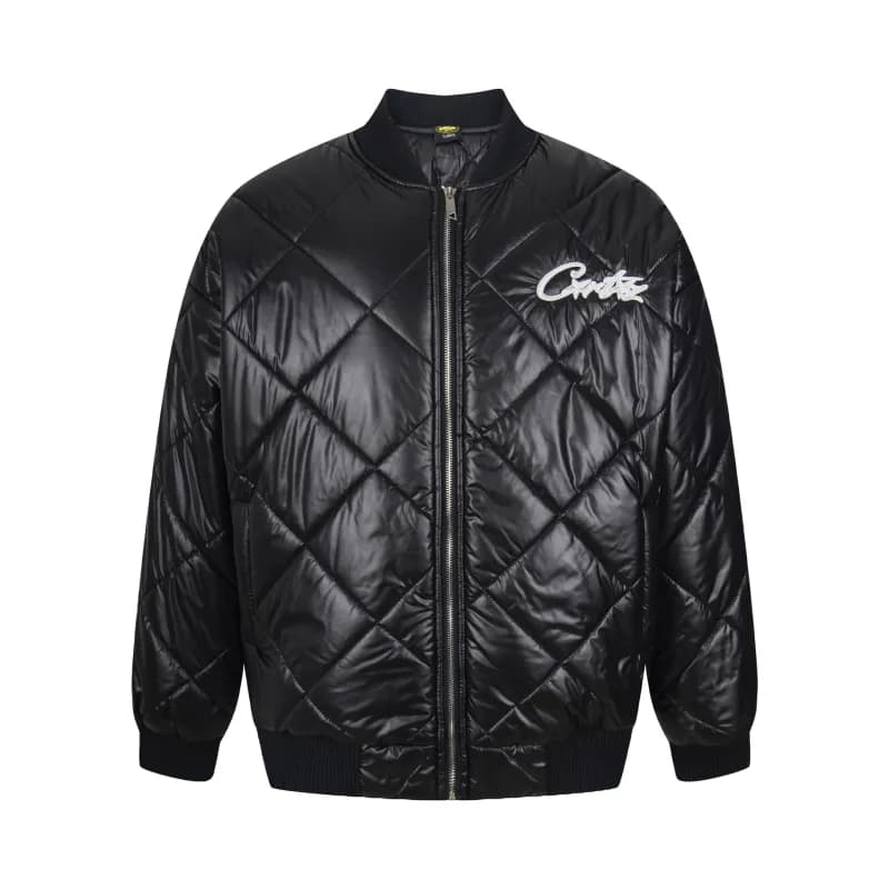 Quilted Bomber Jacket Corteiz Script Logo