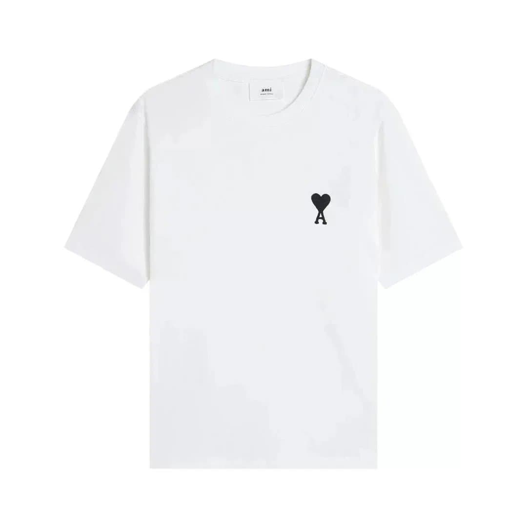 AMI Paris Classic T-Shirt Solid White — 010120017