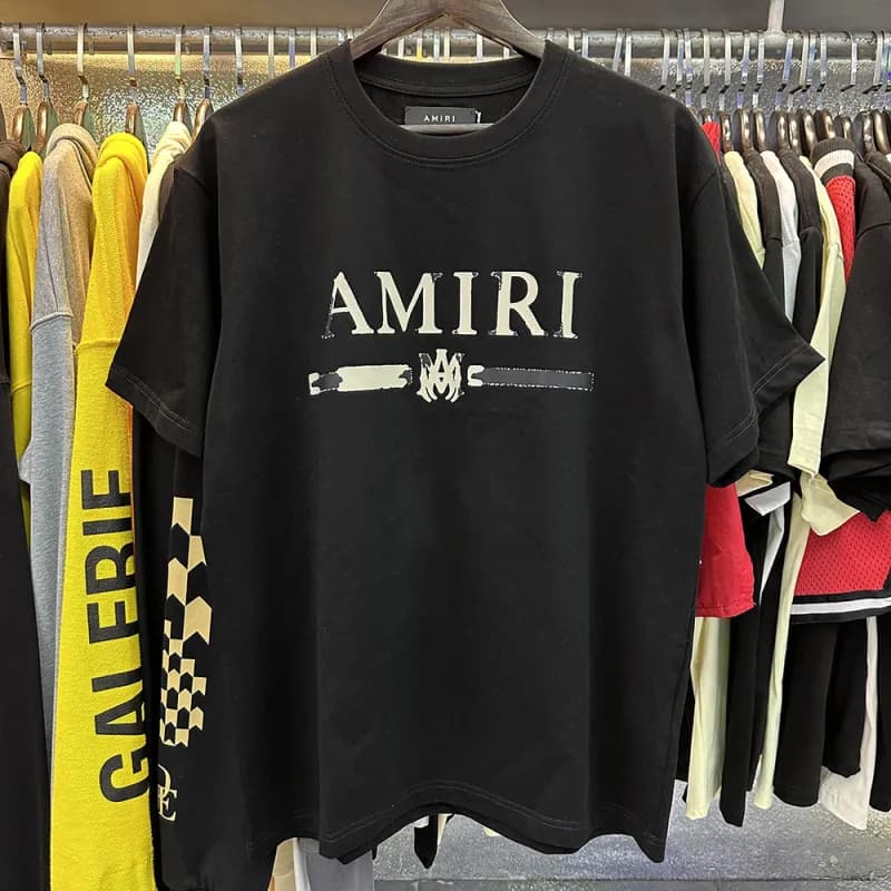 Amiri Graphic Tee Signature Script — 923 black