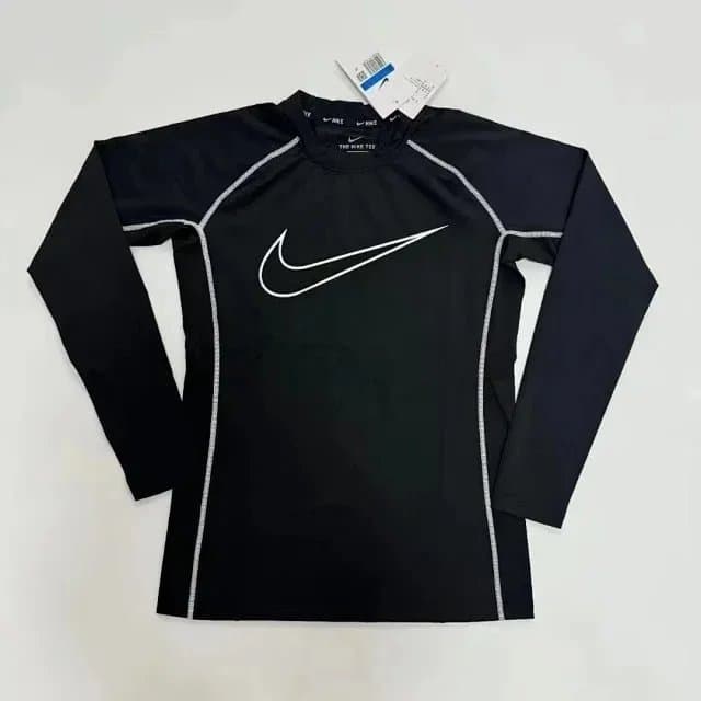 Nike Pro Top Black — 黑色长袖大勾