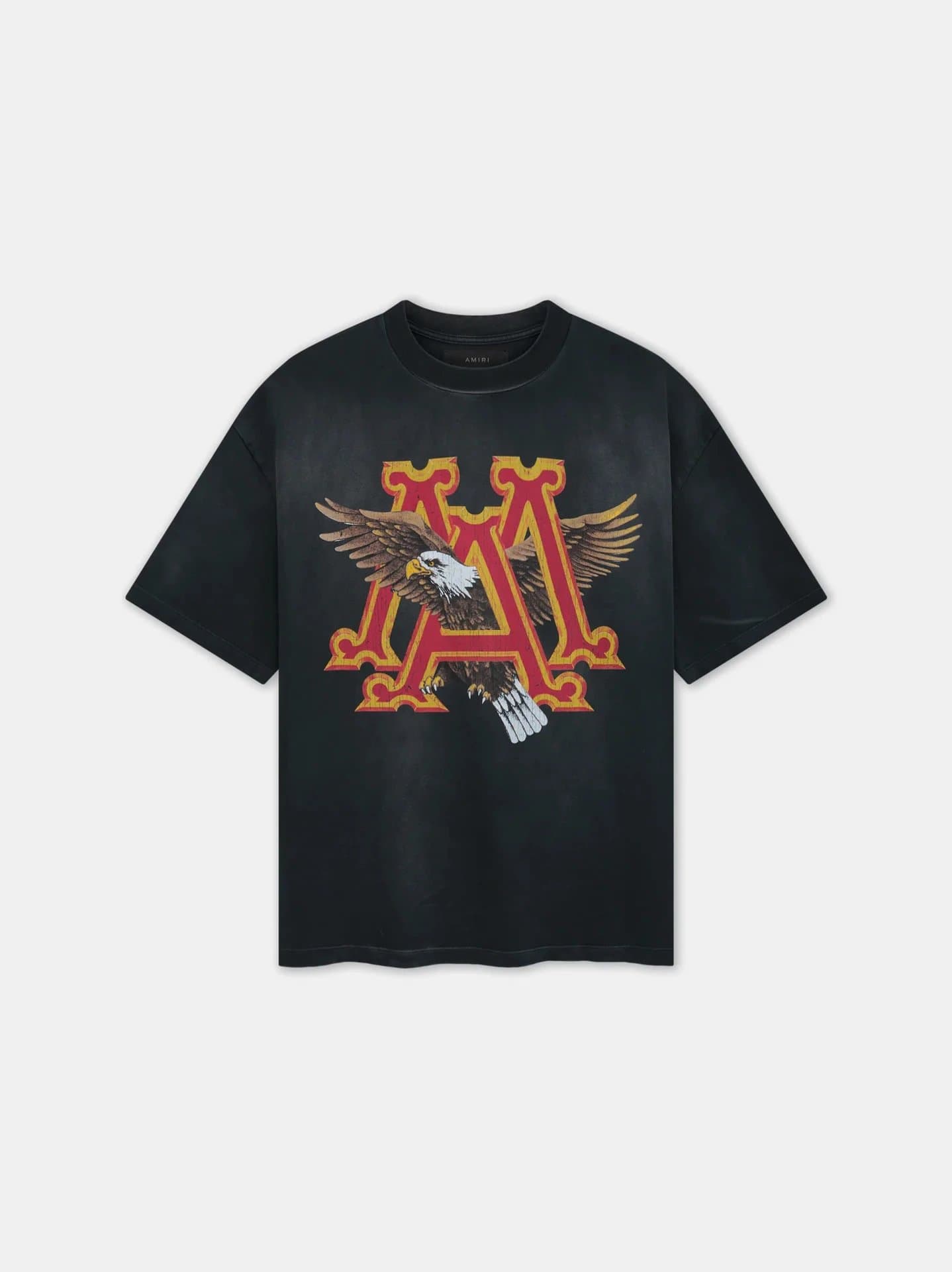Amiri Graphic Tee Heart Wolf Print — 2080洗水黑