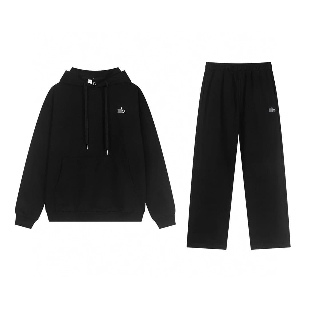 Alo Yoga Track Pants Logo Embroidery — N02黑色套装