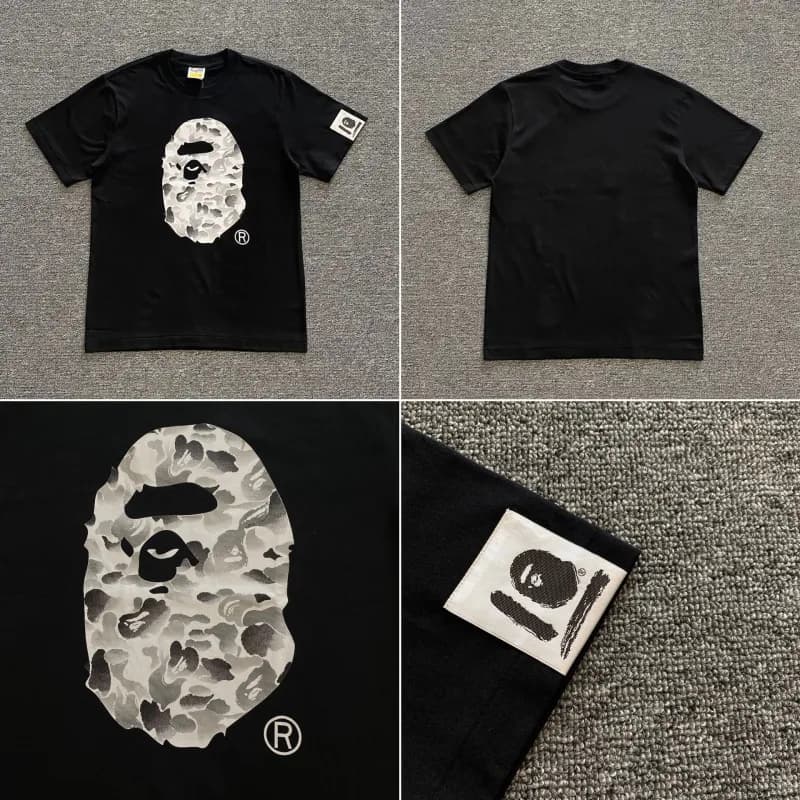 BAPE A Bathing Ape T-Shirt Multiple Colorways and Graphics — XX106黑色
