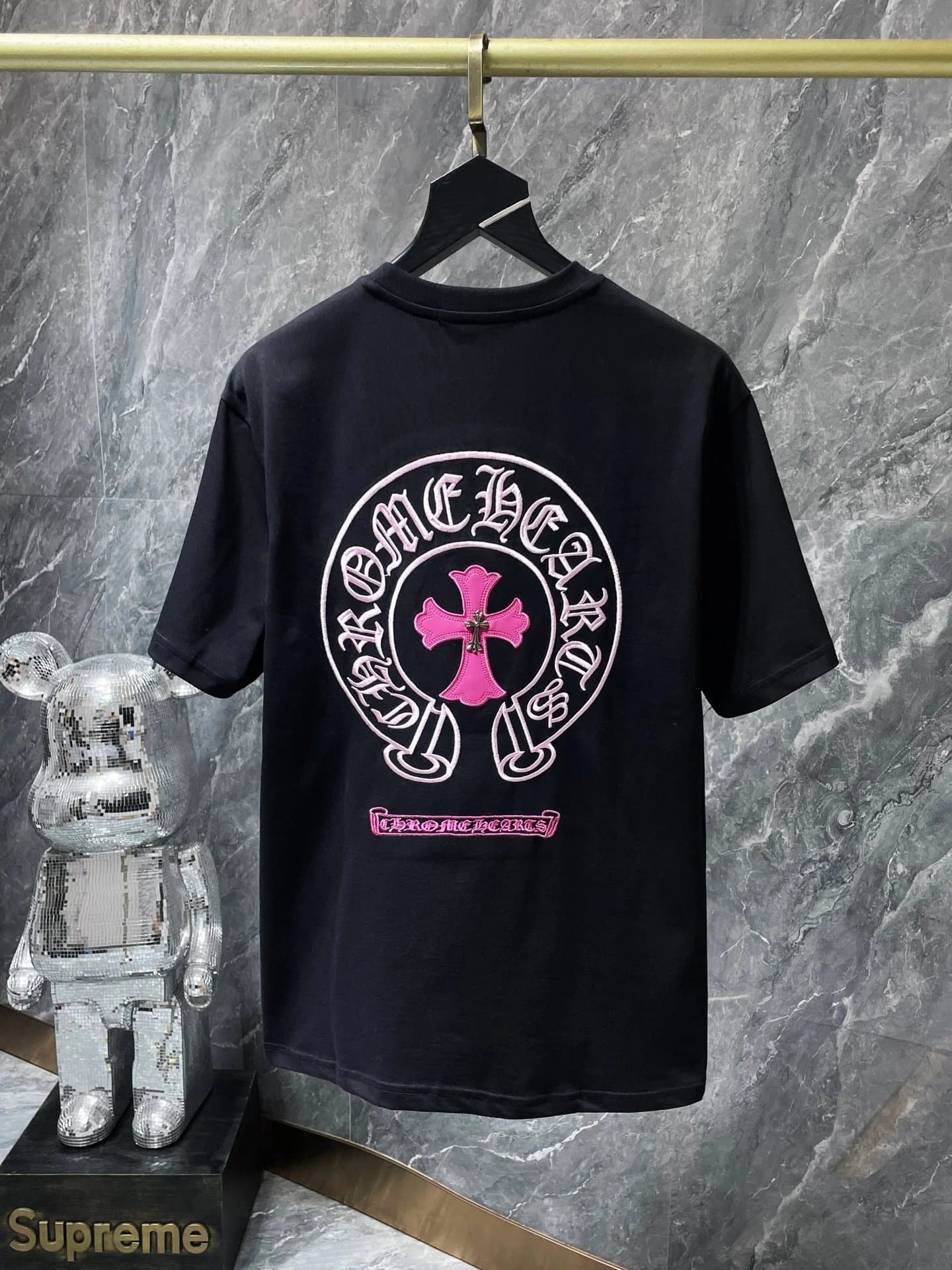 Chrome Hearts Graphic Tee Cross & Chain Print — 6110黑色
