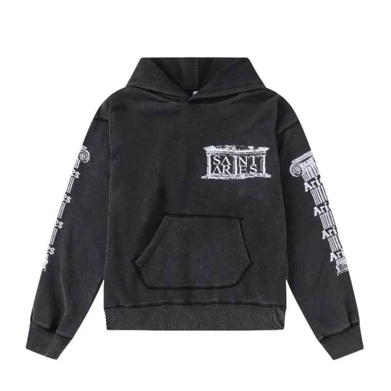 Saint Michael Zip-Up Hoodie Distressed — ST338