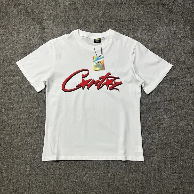 Corteiz Logo Tee Chrome Script — 3205 白色