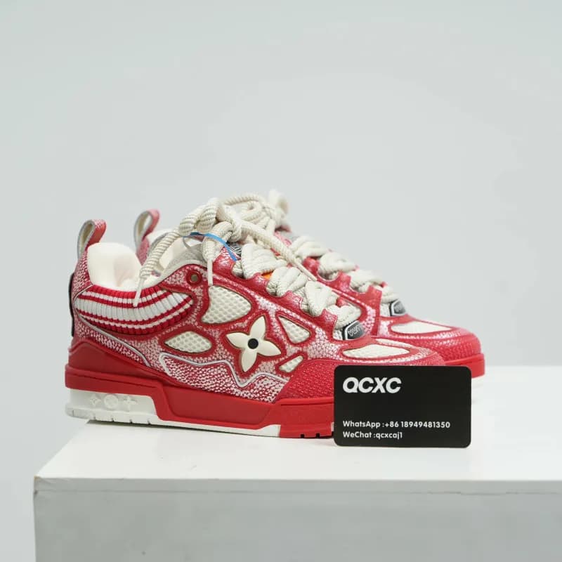Louis Vuitton × Travis Scott LV Trainer Metallic Red — Foshan Plus Skate 水钻红
