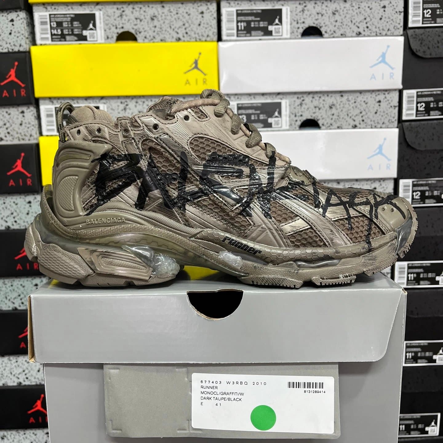 Balenciaga × Asics Speed Trainer Multicolor — XA · 七代白棕涂鸦 2010