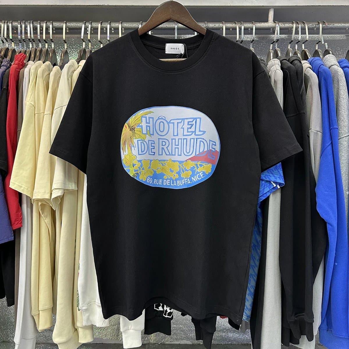 Rhude Graphic Tee Mountain Sunset — 5091黑