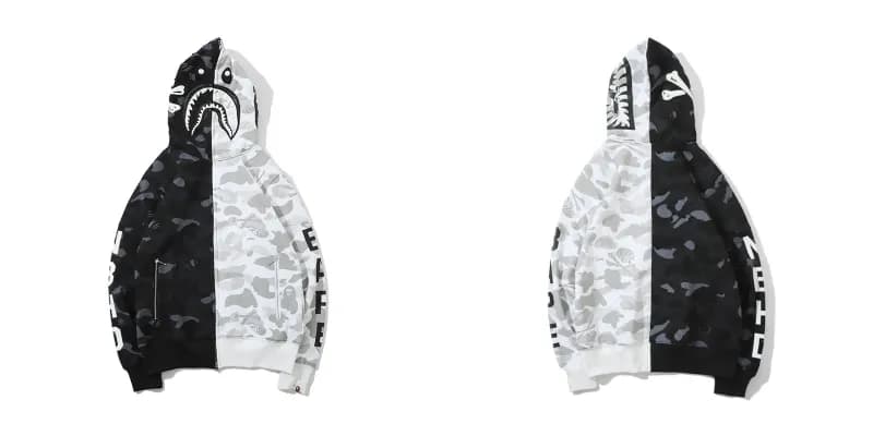 BAPE Shark Hoodie Split Camo