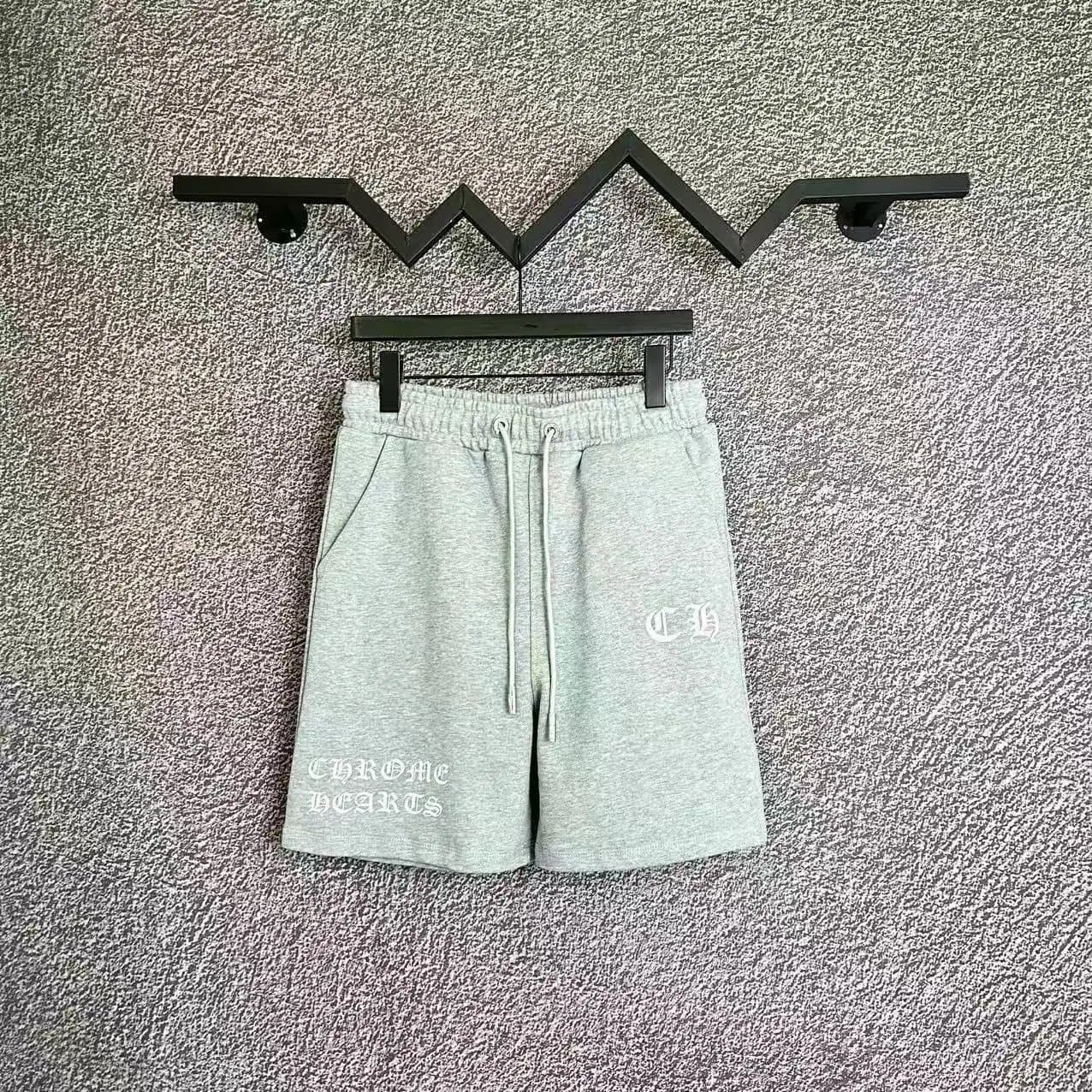 Chrome Hearts Cross Logo Shorts White Cross Embroidery — 24
