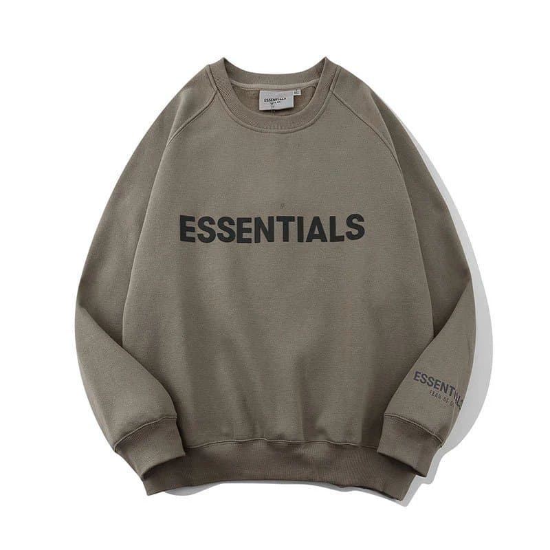 Fear of God Essentials Crewneck Sweatshirt Essentials Logo — 灰色圆领