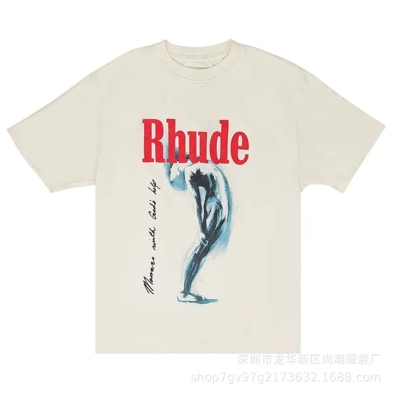 Graphic Tee Rhude Logo Print