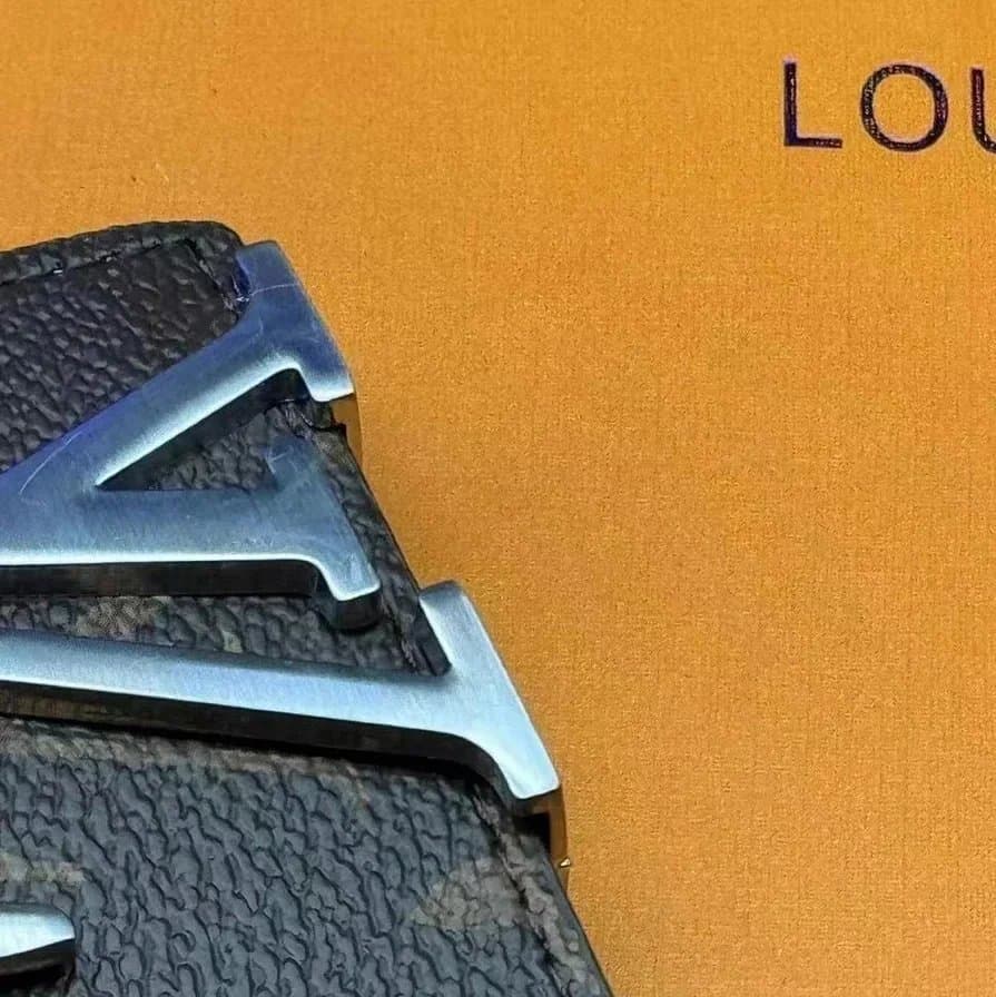 Louis Vuitton LV Belt Monogram Empreinte — 咖花银扣