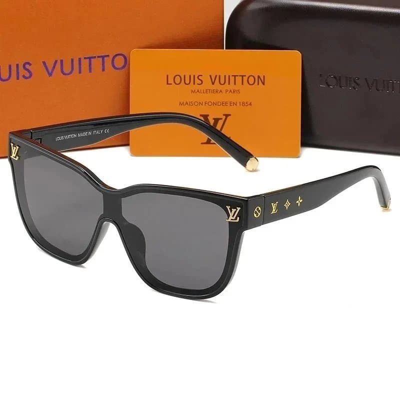 Louis Vuitton Square Sunglasses LV Logo Detail — 1844-1
