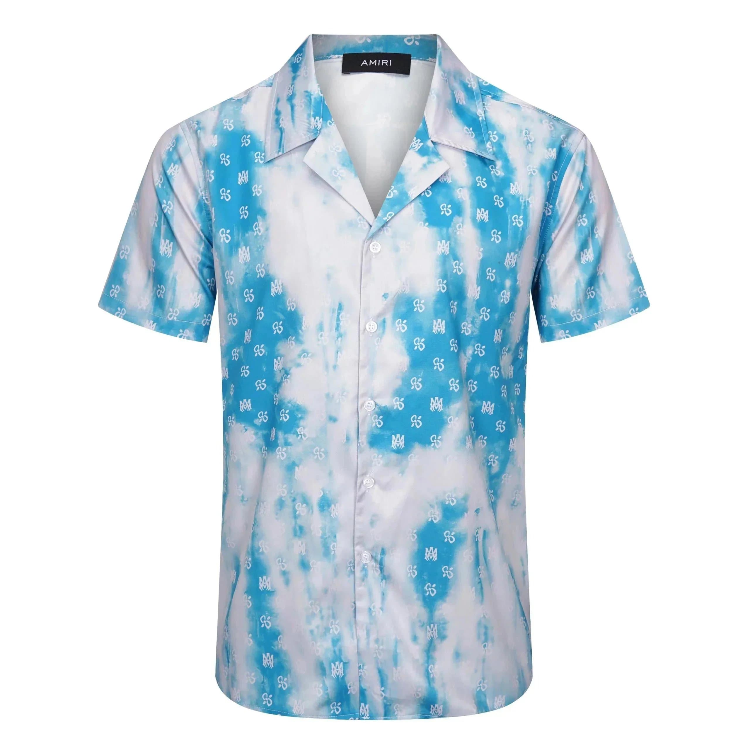 Amiri Camp Shirt Diamond Star Print — 11